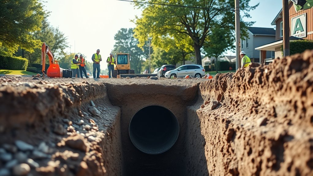 climate dependent sewer pipe depth