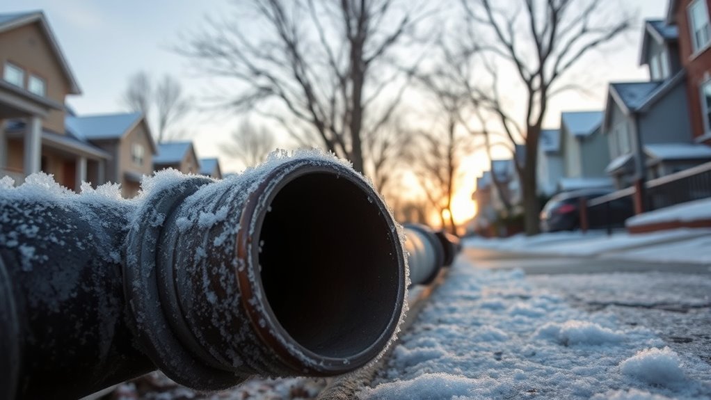 cold weather causes pipe freezing