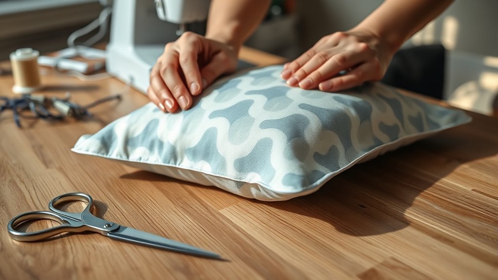 fold pin press sew