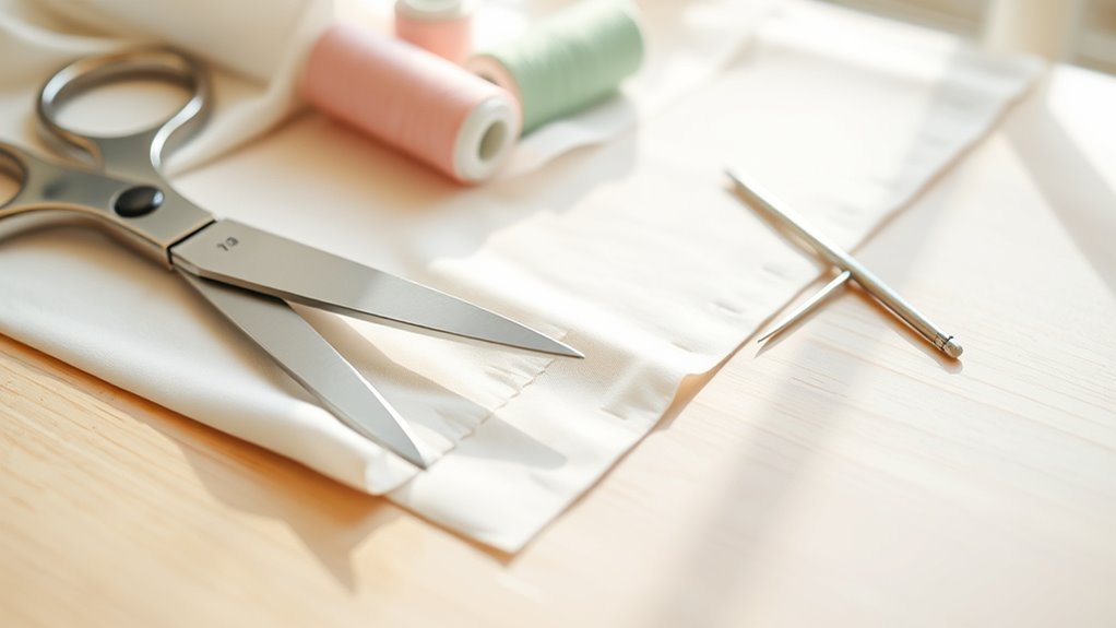gather lightweight fabric and thread