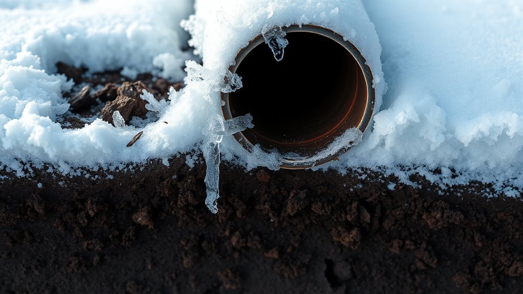 install sewer lines below frost