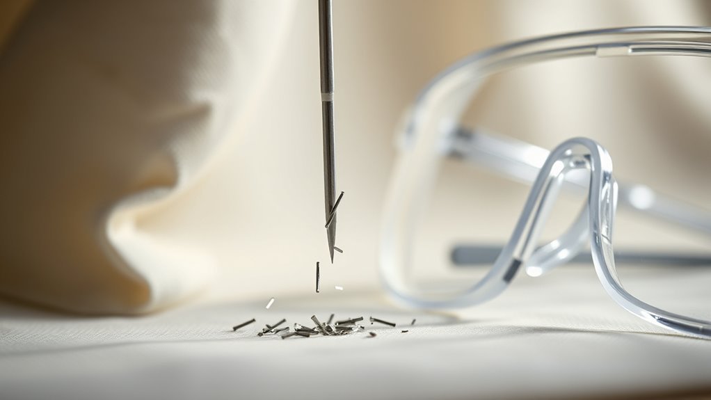 needle breakage safety precautions