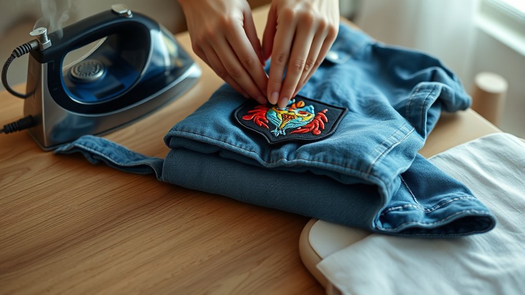 prepare fabric and patch
