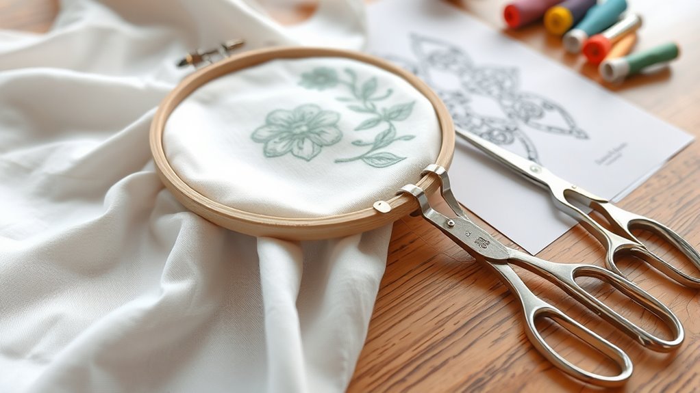 prepare fabric and stabilize