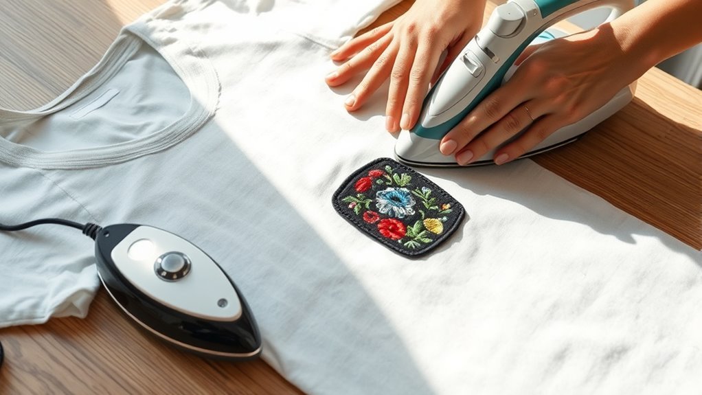 prepare fabric position carefully