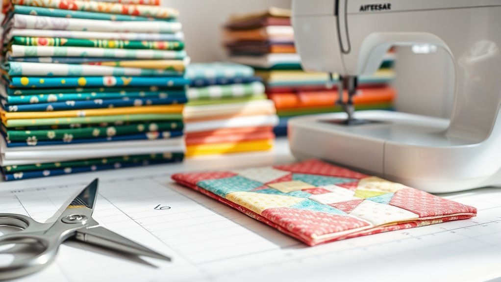 prepare fabrics and layers