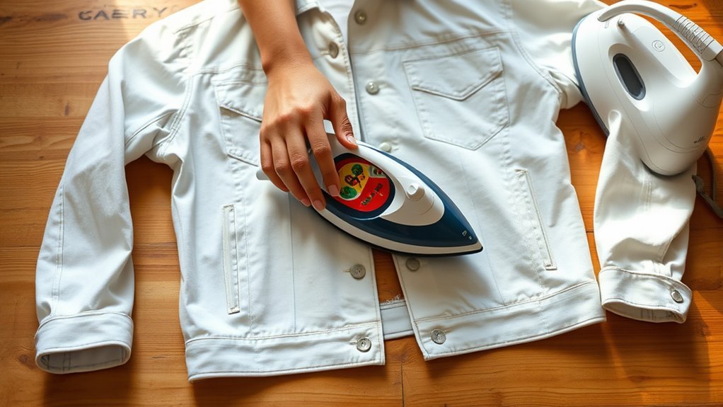 prepare garment for patch