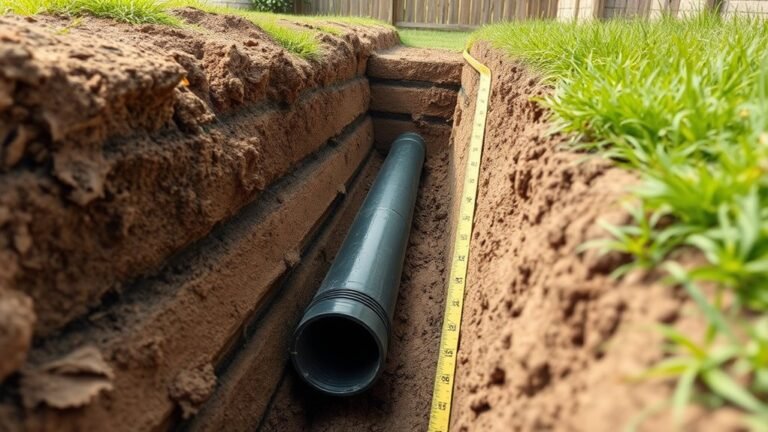 proper sewer line depth