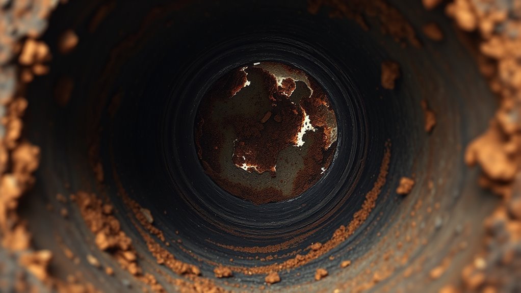 rust causes pipe blockages