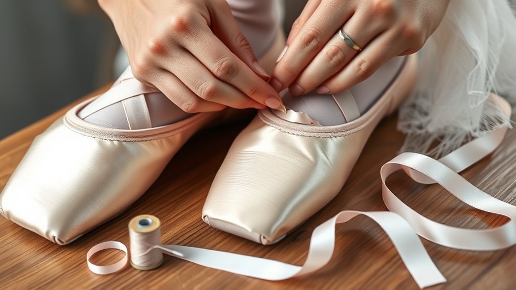 secure elastic and ribbons