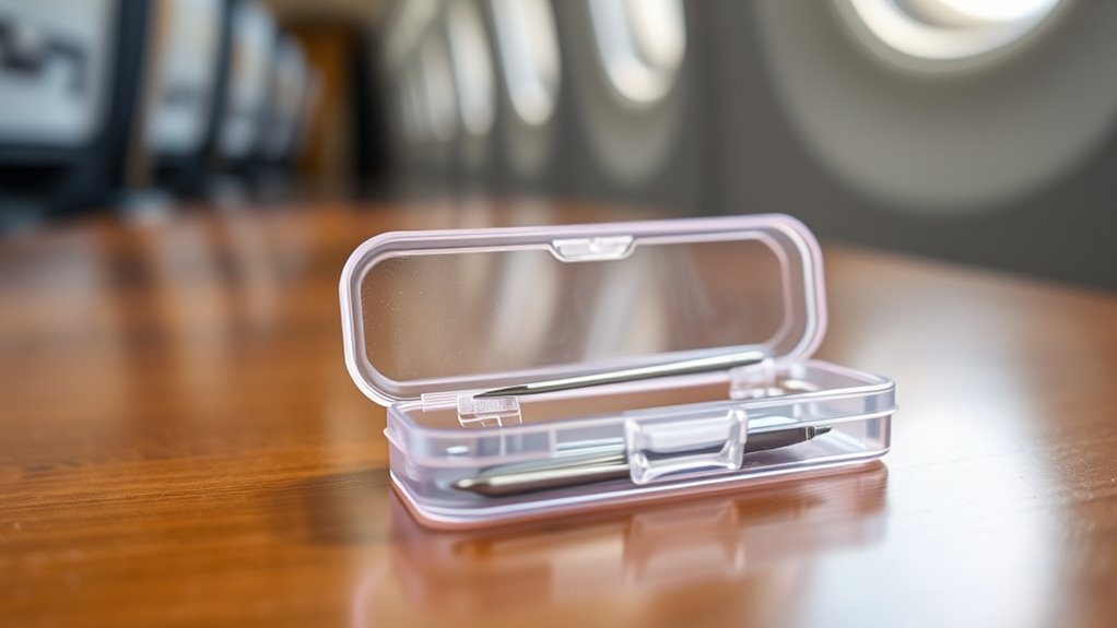 secure transparent needle cases
