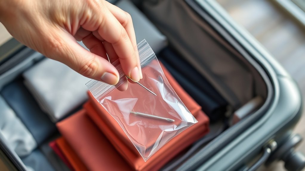securely pack sewing needles