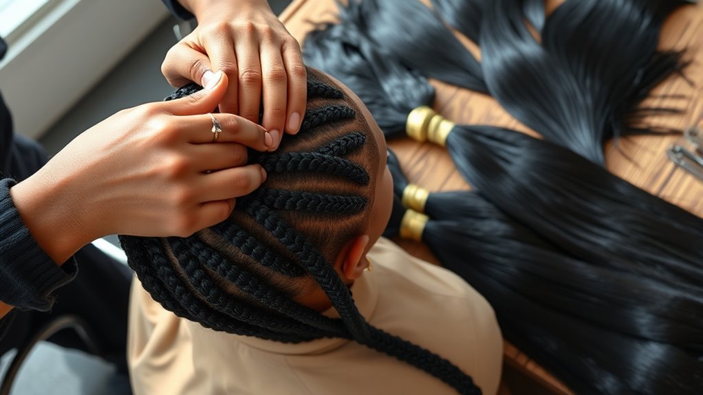 sew in installation duration process