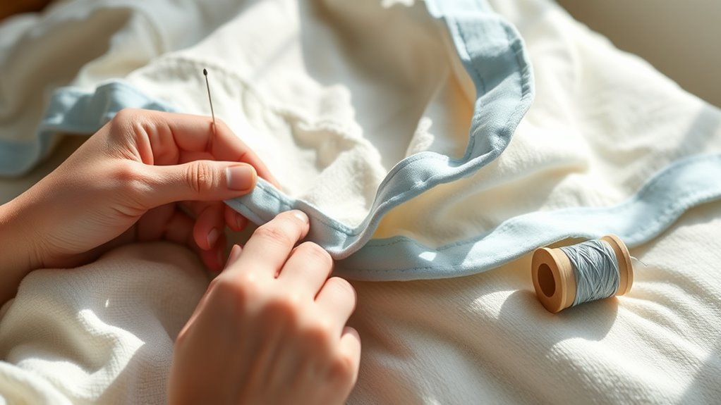 sewing blanket binding steps