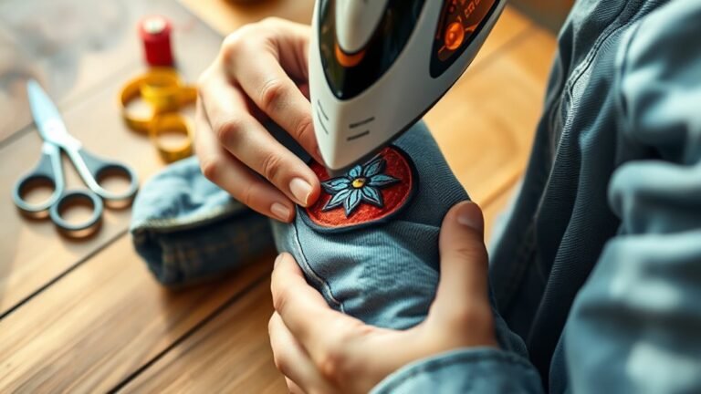 sewing iron on patches step by step