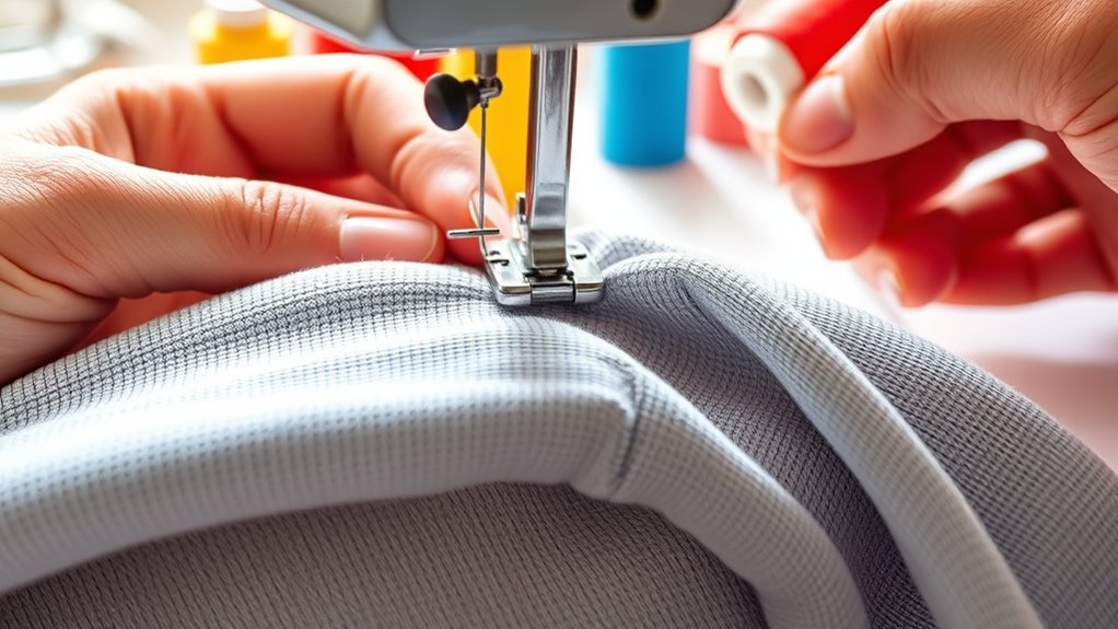 sewing knit fabric step by step