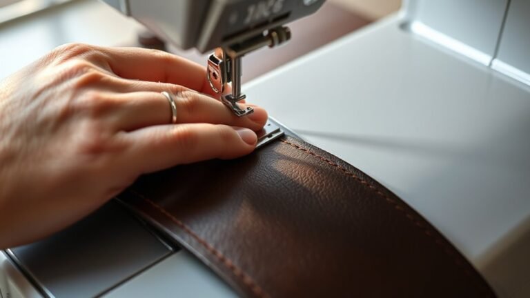 sewing leather with machine