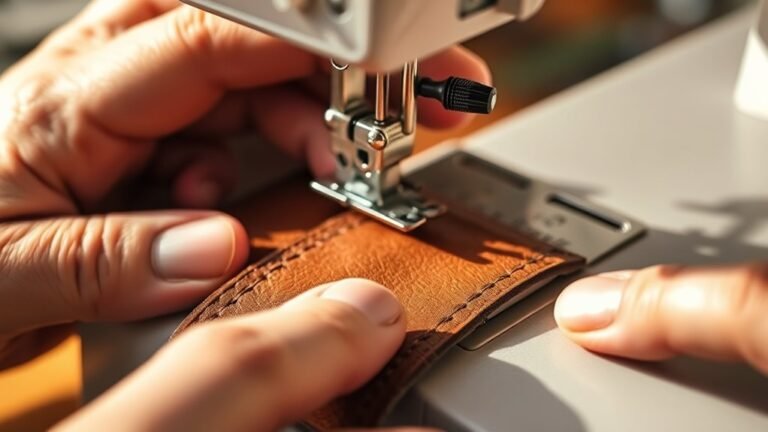 sewing leather with machine