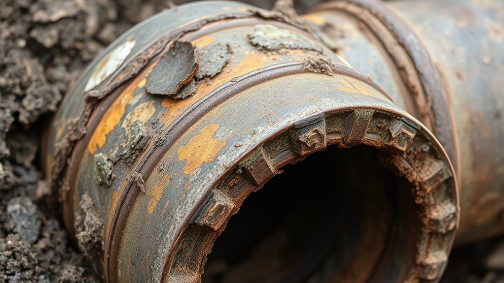 signs of pipe damage