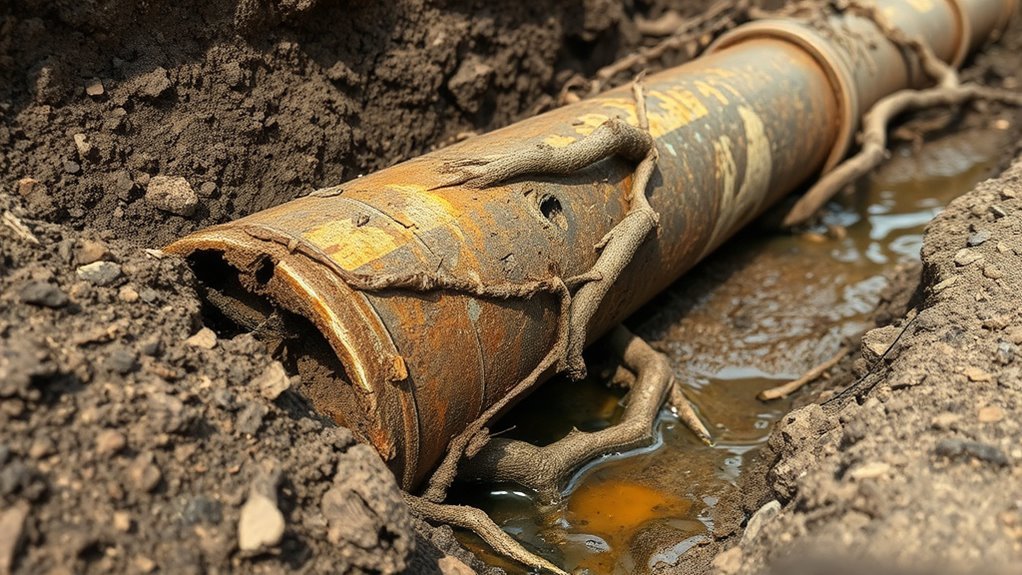 signs of sewer damage