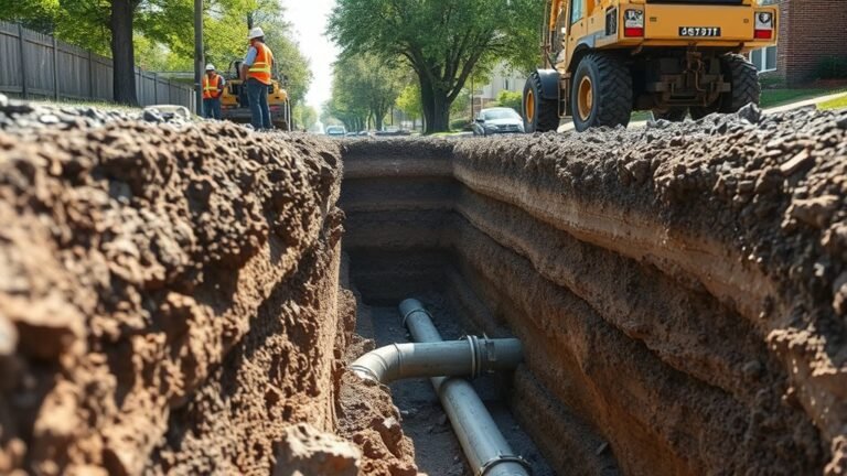 typical sewer line depth
