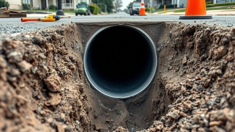 typical sewer line depth