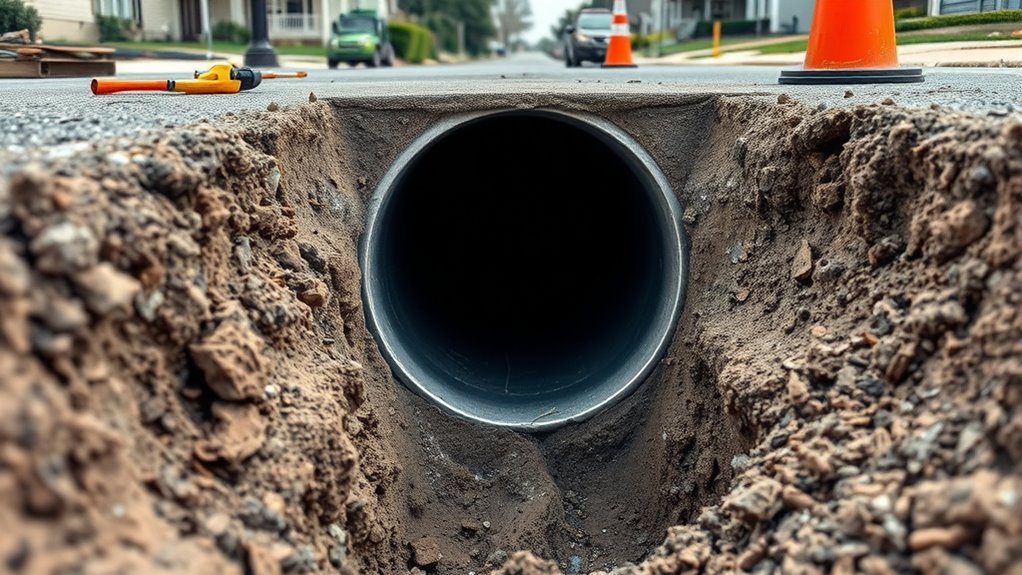 typical sewer line depth