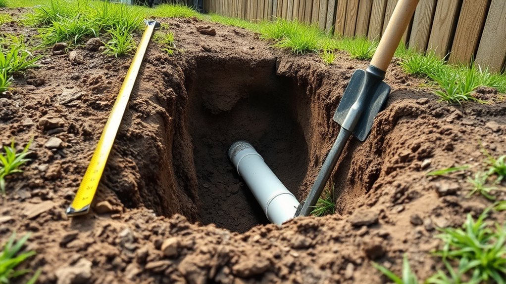 typical sewer line depths